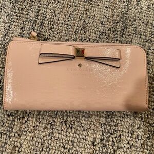 Kate Spade Blush Wallet with Bow Detail